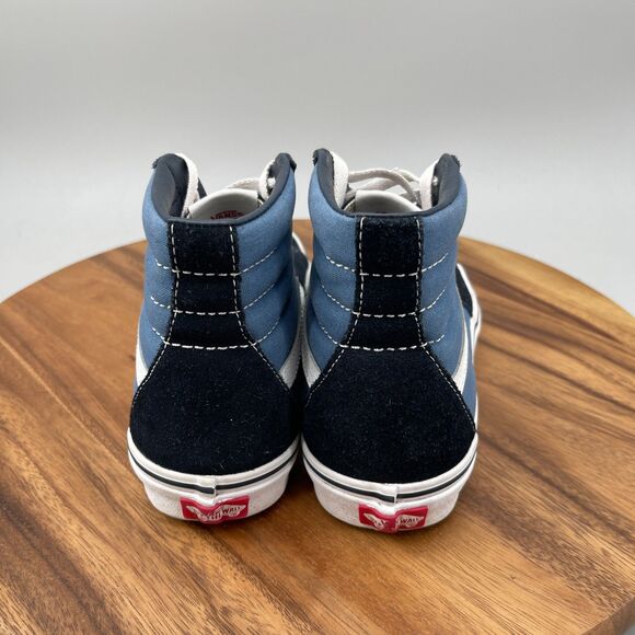 Vans SK8-Hi Shoes Mens Size 8 Navy Suede Casual Comfort Skate Sneakers